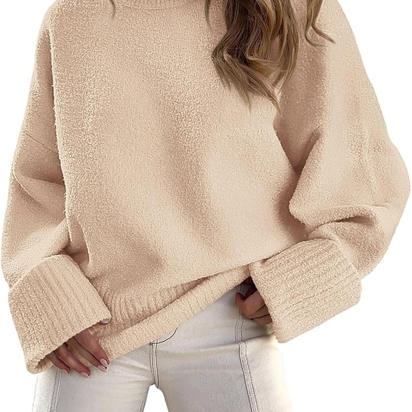 PrettyGarden Sweaters - NWT PrettyGarden Beige Oversized Turtleneck Sweater Size L